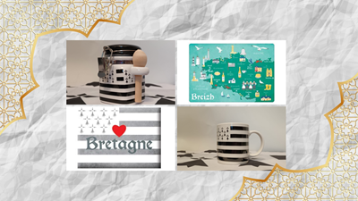 Bretonische Geschenkartikel – Tassen, Breizh Cola Glas, Tischset, Magnet, Taschen und Töpfe aus der Bretagne